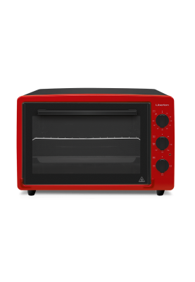 Електродуховка Liberton LEO-353 Red, 1300W, 35 л, поворотні перемикачі, індикатор роботи, 3 режими нагрівання