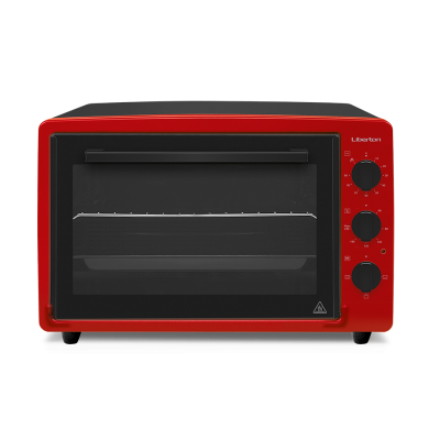 Електродуховка Liberton LEO-353 Red, 1300W, 35 л, поворотні перемикачі, індикатор роботи, 3 режими нагрівання