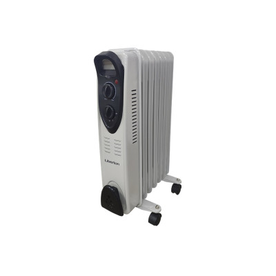 Обігрівач масляний Liberton LOH-2606 Grey, 1500 Вт, 7 секцій, режими роботи: 600/900/1500 Вт, терморегулятор, захист від перегріву, 33.1х24х54.7 см