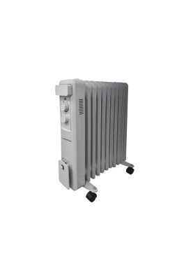 Обігрівач масляний Liberton LOH-2602 White, 2500 Вт, до 25 м2, 11 секцій, режими роботи: 1000/1500/2500, IP20, захист від перегріву, 47.9х24х54.7 см