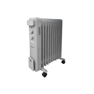Обігрівач масляний Liberton LOH-2602 White, 2500 Вт, до 25 м2, 11 секцій, режими роботи: 1000/1500/2500, IP20, захист від перегріву, 47.9х24х54.7 см