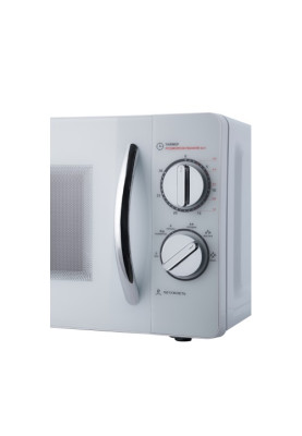 Мікрохвильова піч Liberton LMW-2074M White, 700W, 20 л, 6 рівнів потужності, керування поворотним перемикачем, діаметр поворотного столу 24.5 см