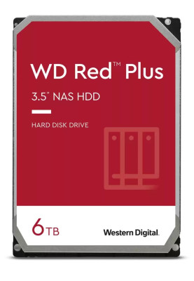 Жорсткий диск 3.5" 6Tb Western Digital Red Plus, SATA3, 256Mb, 5400 rpm (WD60EFPX)