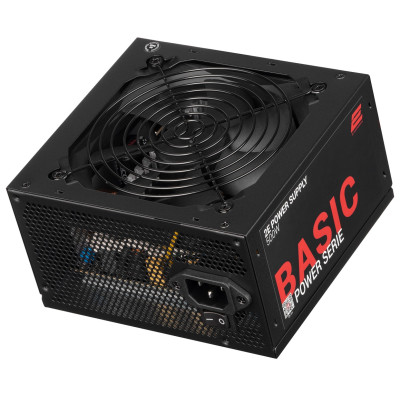 Блок живлення 500 Вт, 2E Basic Power, Black, ATX, Active PFC, 120 мм, 3xMolex / 4xSATA / 2xPCI-E 6+2-pin / 1xMB 20+4-pin / 1xCPU 4+4-pin (2E-BP500-120APFC)