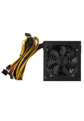 Блок живлення 500 Вт, 2E Basic Power, Black, ATX, Active PFC, 120 мм, 3xMolex / 4xSATA / 2xPCI-E 6+2-pin / 1xMB 20+4-pin / 1xCPU 4+4-pin (2E-BP500-120APFC)