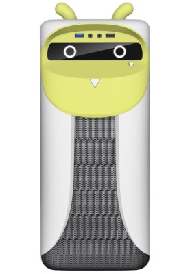 Корпус GameMax Cute Owl White/Yellow, без БЖ, Mini Tower, для Micro ATX / Mini ITX, 1xUSB 3.0, 1xUSB 2.0, HDMI, 1x120 ARGB Fan, 1x80, 390x170x385 мм