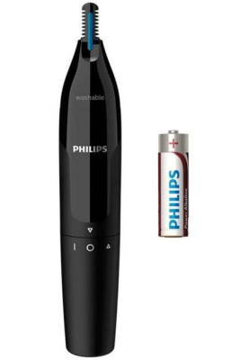 Тример Philips NT1650/16, Black, для носа і вух, сухе/вологі гоління, живлення акумулятор