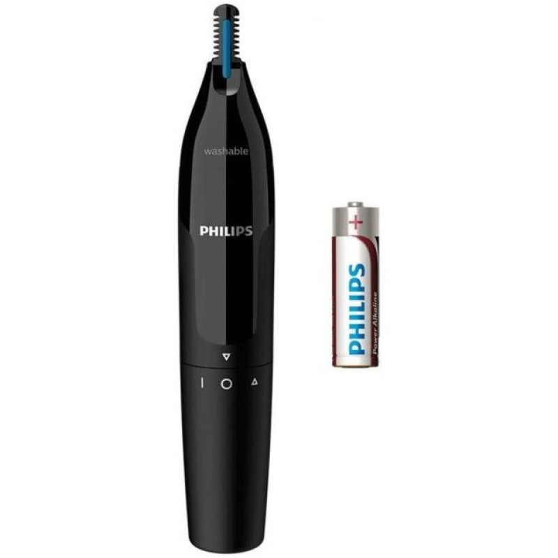 Тример Philips NT1650/16, Black, для носа і вух, сухе/вологі гоління, живлення акумулятор