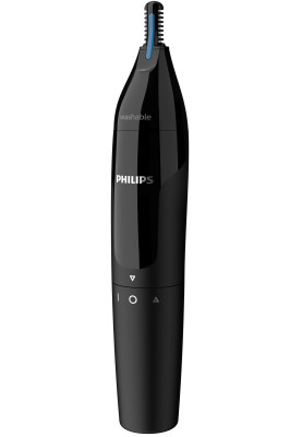 Тример Philips NT1650/16, Black, для носа і вух, сухе/вологі гоління, живлення акумулятор