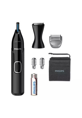 Тример Philips NT5650/16, Black, для носа, вух, брів, сухе/вологі гоління, живлення акумулятор, насадки: міні-триммер, 3 гребенця