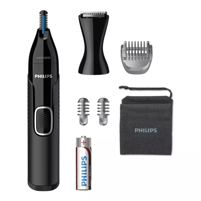 Тример Philips NT5650/16, Black, для носа, вух, брів, сухе/вологі гоління, живлення акумулятор, насадки: міні-триммер, 3 гребенця