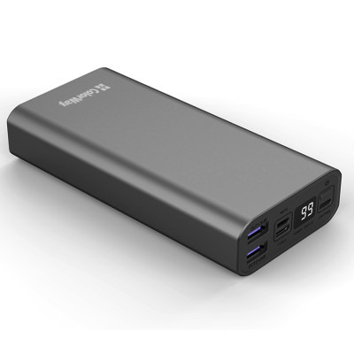Універсальна мобільна батарея 20000 mAh, ColorWay, Grey, 22.5 Вт, 1xType-C (PD3.0) / 2xUSB (QC4.0), цифровий LED дисплей (CW-PB200LPH3GR-PDD)