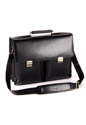Портфель для ноутбука 15.6" Fouquet NBC-1001B, Black, ультраміцний нейлон 1680 Den, ручка та оздоблення з високоякісної шкіри