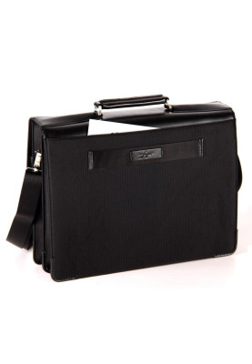 Портфель для ноутбука 15.6" Fouquet NBC-1001B, Black, ультраміцний нейлон 1680 Den, ручка та оздоблення з високоякісної шкіри