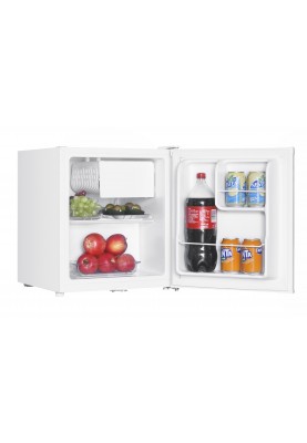 Холодильник Holmer HTF-050 White, однокамерний, загальний об'єм 43L, корисний об'єм 36L/4L, клас енергоспоживання А+, 51х44х47 см