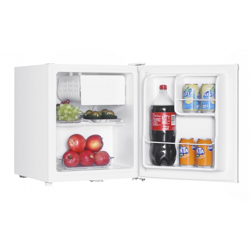 Холодильник Holmer HTF-050 White, однокамерний, загальний об'єм 43L, корисний об'єм 36L/4L, клас енергоспоживання А+, 51х44х47 см