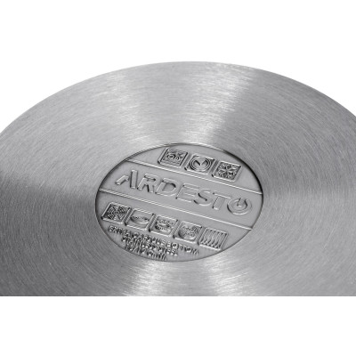 Каструля Ardesto BLACK MARS AR0718S Steel, 1.8л, діаметр 16см, нержавіюча сталь, кришка скляна, підходить для використання з усіма типами плит