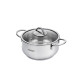 Каструля Ardesto BLACK MARS AR0723S Steel, 2.3л, діаметр 18см, нержавіюча сталь, кришка скляна, підходить для використання з усіма типами плит