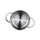 Каструля Ardesto BLACK MARS AR0723S Steel, 2.3л, діаметр 18см, нержавіюча сталь, кришка скляна, підходить для використання з усіма типами плит