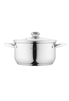 Каструля Ardesto Gemini Gourmet AR1932GSS Steel, 3.2л, діаметр 20см, нержавіюча сталь, кришка в комплекті, підходить для використання з усіма типами плит, мірна шкала