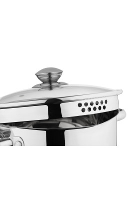 Каструля Ardesto Gemini Lecco AR2836CS Steel, 3.6л, діаметр 20см, зливний носик, нержавіюча сталь, кришка в комплекті, підходить для використання з усіма типами плит, мірна шкала