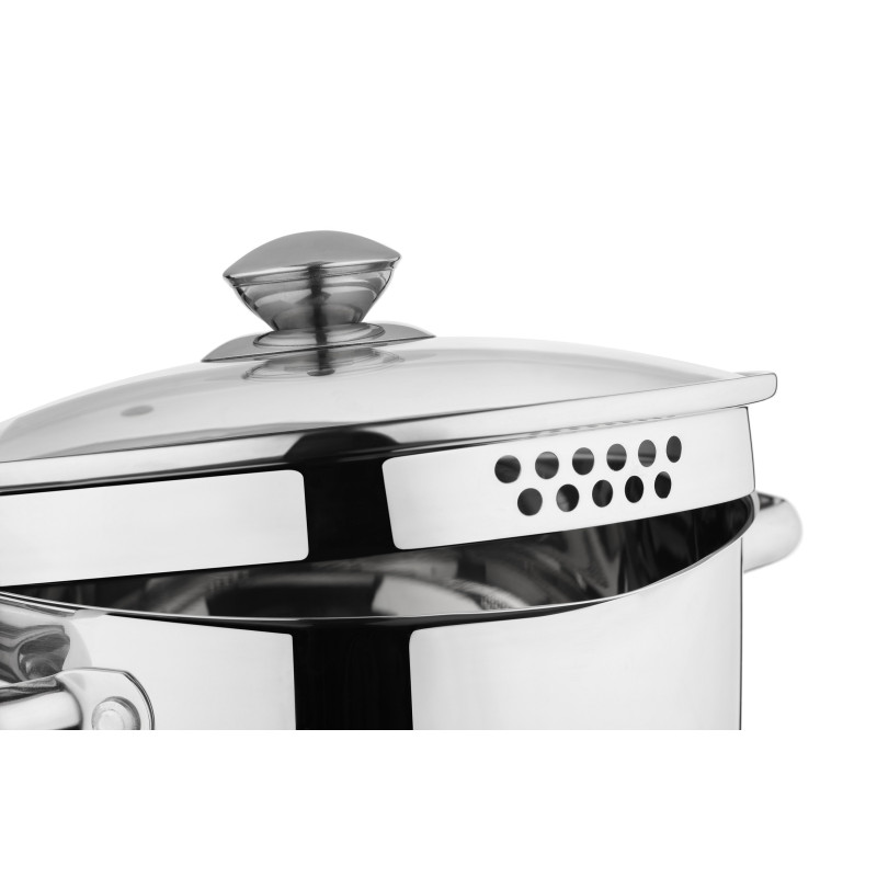 Каструля Ardesto Gemini Lecco AR2836CS Steel, 3.6л, діаметр 20см, зливний носик, нержавіюча сталь, кришка в комплекті, підходить для використання з усіма типами плит, мірна шкала