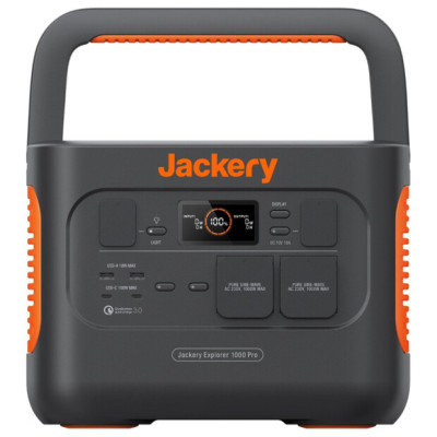 Зарядна станція Jackery Explorer 1000 Pro EU, NCM - літій-іонний акумулятор, чиста синусоїда, 2 x розетки