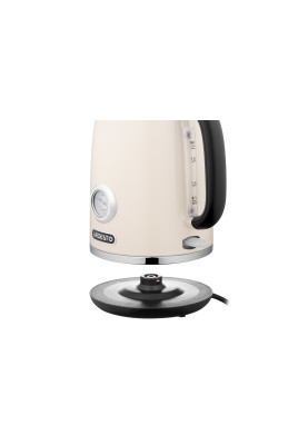 Електрочайник Ardesto EKL-F410BG, Beige, 2200 Вт, 1.8 л, дисковий, індикатор роботи, корпус нержавіюча сталь, захист від перегріву та автоматичне відключення при відсутності води
