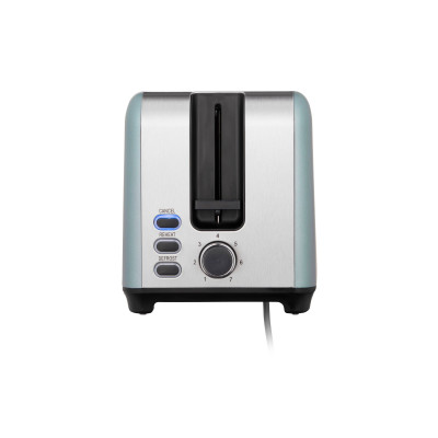 Тостер Ardesto T-F400G, Mint/Steel, 930W, 2 тости, 2 відділення, 7 режимів підсмажування