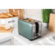 Тостер Ardesto T-F400G, Mint/Steel, 930W, 2 тости, 2 відділення, 7 режимів підсмажування