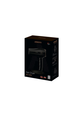 Фен Ardesto HD-Y210, Black, 2100W, 2 швидкості, 3 температурні режими, подача холодного повітря, концентратор
