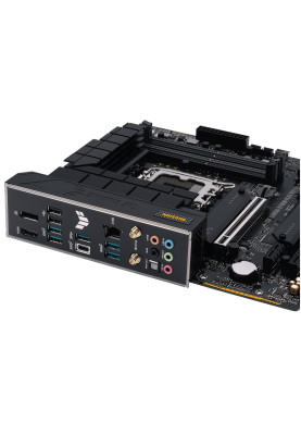 Материнська плата LGA1700, Asus TUF GAMING B760M-PLUS WIFI D4, B760, 4xDDR4, Int.Video(CPU), 4xSATA3, 2xM.2, 1xPCI-E 16x 5.0, 1xPCI-E 16x 4.0, 1xPCI-E 1x 4.0, Realtek 7.1, Realtek 2.5Gb, WiFi 6, Bluetooth 5.2, 8xUSB3.2/4xUSB2.0, HDMI/DP, MicroATX