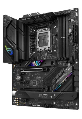 Материнська плата LGA1700, Asus ROG STRIX B760-F GAMING WIFI, B760, 4xDDR5, Int.Video(CPU), 4xSATA3, 3xM.2, 1xPCI-E 16x 5.0, 1xPCI-E 16x 3.0, 1xPCI-E 1x 3.0, ALC4080, Intel 2.5Gb, WiFi 6, Bluetooth 5.3, 10xUSB3.2/2xUSB2.0, HDMI/DP, ATX