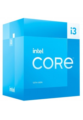 Процесор Intel Core i3 (LGA1700) i3-13100, Box, 4x3.4 GHz (Turbo Boost 4.5 GHz, 8 потоків), UHD Graphics 730, L3 12Mb Smart Cache, Raptor Lake, 7 nm, TDP 60W (BX8071513100)