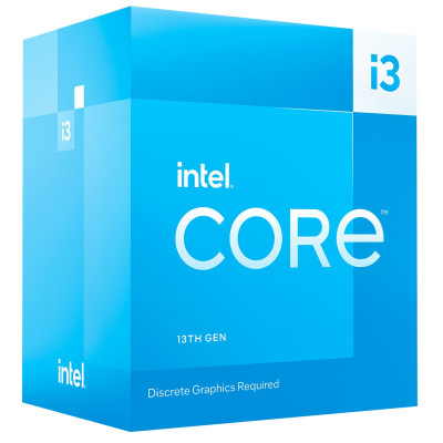 Процесор Intel Core i3 (LGA1700) i3-13100F, Box, 4x3.4 GHz (Turbo Boost 4.5 GHz, 8 потоків), L3 12Mb Smart Cache, Raptor Lake, 7 nm, TDP 58W (BX8071513100F)
