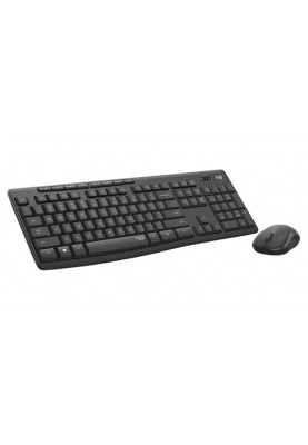 Комплект бездротовий Logitech MK295, Graphite, клавіатура + миша, вологозахищена конструкція, технологія "SilentTouch" (920-009800)