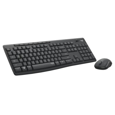 Комплект бездротовий Logitech MK295, Graphite, клавіатура + миша, вологозахищена конструкція, технологія "SilentTouch" (920-009800)