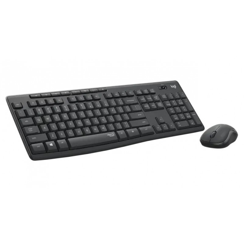 Комплект бездротовий Logitech MK295, Graphite, клавіатура + миша, вологозахищена конструкція, технологія "SilentTouch" (920-009800)