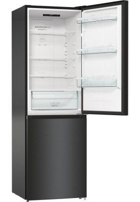 Холодильник Gorenje NRKE62BXL, Black, двокамерний, загальний об'єм 320L, корисний об'єм 203L/99L, No Frost, клас енергоспоживання А++, внутрішній дисплей, 185x59.2x60 см