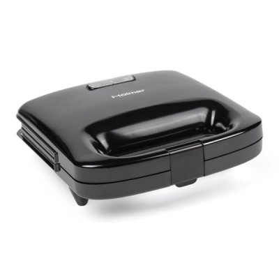 Мультимейкер Holmer HCG-12SM, Black, 800 Вт, 2 панелі: гриль; віденські вафлі, розмір панелей 21,6х12см, захист від перегріву, індикатор нагріву