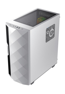 Корпус GameMax Diamond COC White, без БЖ, Mid Tower, EATX / ATX / Micro ATX / Mini ITX, 1хUSB 3.0, 1хUSB 2.0, 1x120 мм ARGB, 1xCOC Turbo Fan, 421х210х460 мм, 0.5 мм, 4.4 кг