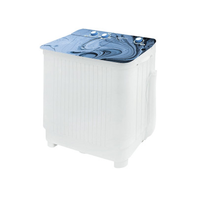 Пральна машина напівавтоматична Liberton LWM-6203 PUMP, White/Blue, з 2 барабанами, завантаження 6.2 кг, 3 режими, 1350 об/хв, клас енергоспоживання А, 68х38х86 см
