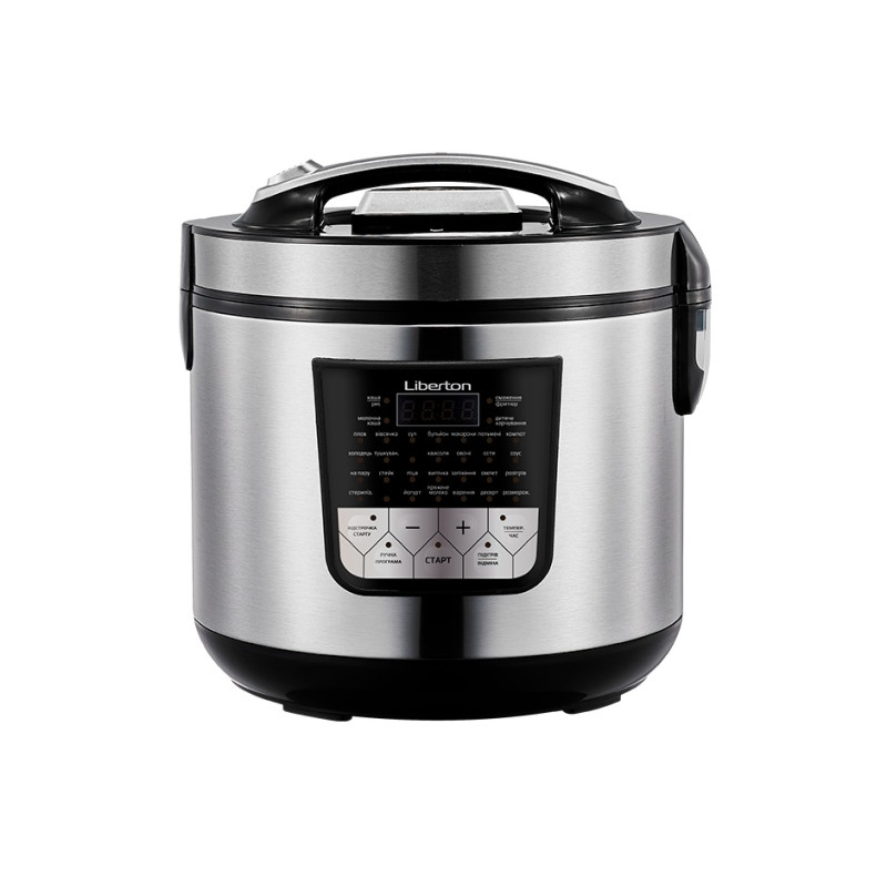 Мультиварка Liberton LMC-3106, Silver/Black, 900W, 5л, керування електронне, 33 програми, таймер, підтримка температури, тефлонове покриття чаші