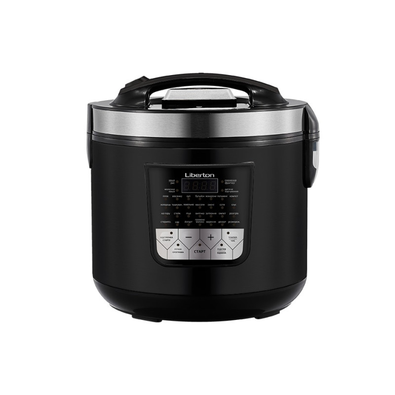 Мультиварка Liberton LMC-3107, Black/Silver, 900W, 5л, керування електронне, 33 програми, таймер, підтримка температури, тефлонове покриття чаші