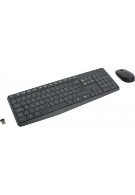 Комплект бездротовий Logitech MK235, Grey, вологозахисна клавіатура + миша (920-007931)