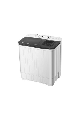 Пральна машина напівавтоматична Liberton LWM-5500 PUMP, White/Black, з 2 барабанами, завантаження 5.5 кг, 3 режими, 1350 об/хв, клас енергоспоживання А+, 61х38.2х69.4 см
