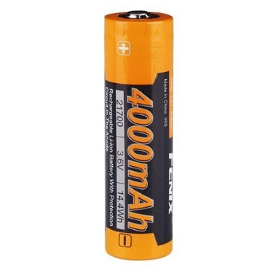 Акумулятор 21700, 4000 mAh, Fenix, 1 шт, Li-ion, 3.6V, Yellow (ARB-L21-4000P)