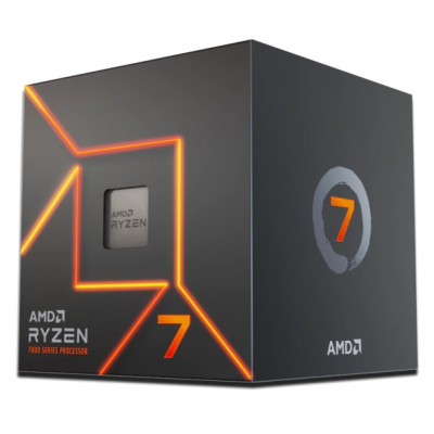 Процесор AMD (AM5) Ryzen 7 7700, Box, 8x3.8 GHz (Turbo Boost 5.3 GHz), Radeon Graphics, L3 32Mb, Zen 4, 5 nm, TDP 65W, розблокований множник, кулер Wraith Prism (100-100000592BOX)