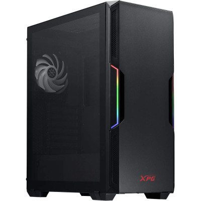 Корпус ADATA XPG STARKER Black, без БЖ, Mid Tower, для ATX / Micro-ATX / Mini-ITX, 1x120 мм XPG VENTO, 1x120 мм XPG VENTO ARGB, VGA до 350 мм / CPU до 165 мм, бічна панель із загартованого скла 4 мм (STARKER-BKCWW)
