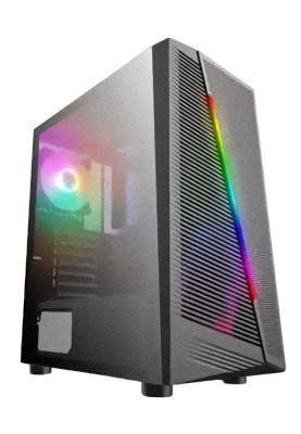 Корпус Frontier Karo 22A Black, без БЖ, Mid Tower, ATX / Micro ATX / Mini ITX, 2xUSB 3.0, 1xUSB 2.0, 330x200x440 мм